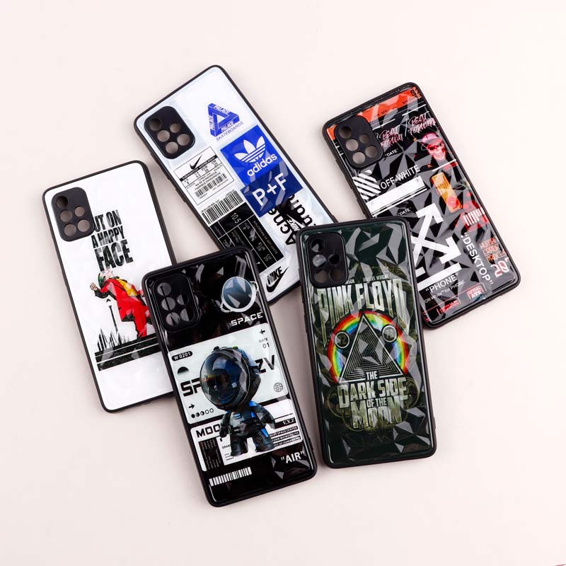 قاب طرحدار پشت برجسته محافظ لنزدار Samsung Galaxy A71