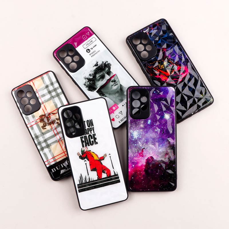 قاب طرحدار پشت برجسته محافظ لنزدار Samsung Galaxy A73