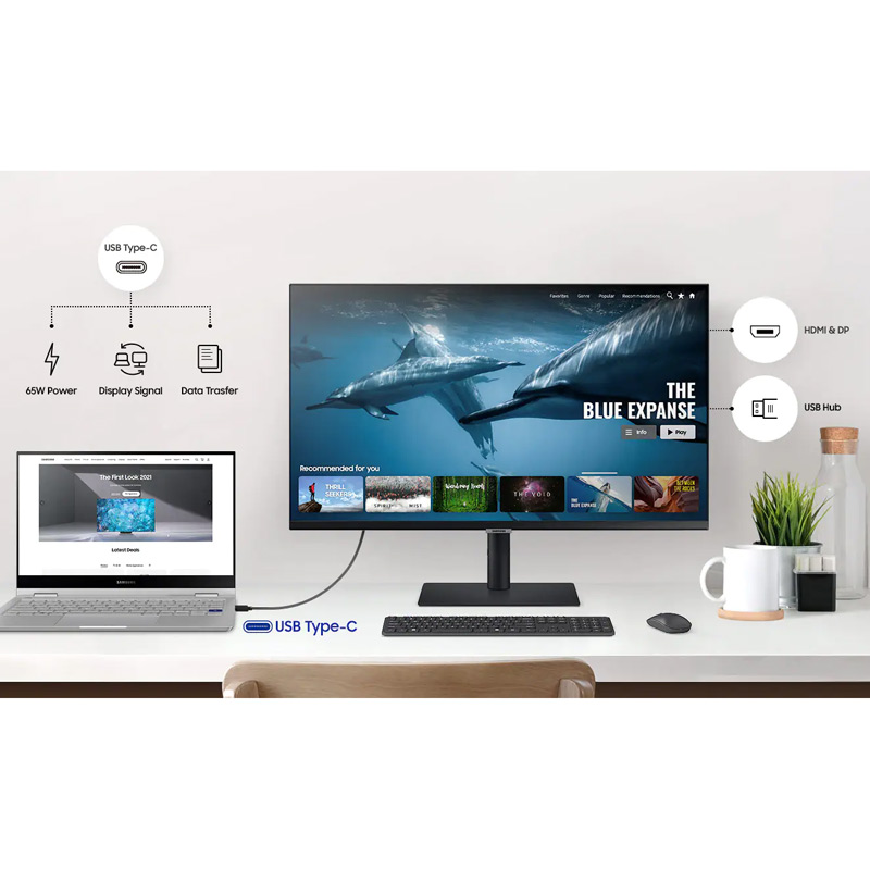 مانیتور سامسونگ "Samsung ViewFinity LS24A600 QHD IPS LED 24