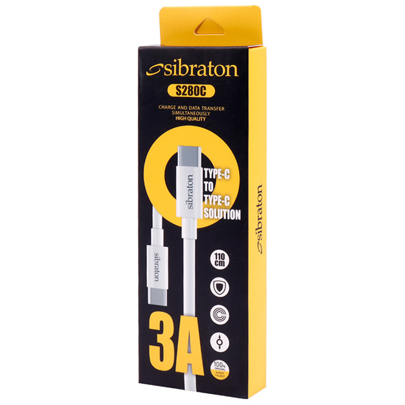 کابل تبدیل Sibraton S280C Type-C to Type-C 3A 1.1m