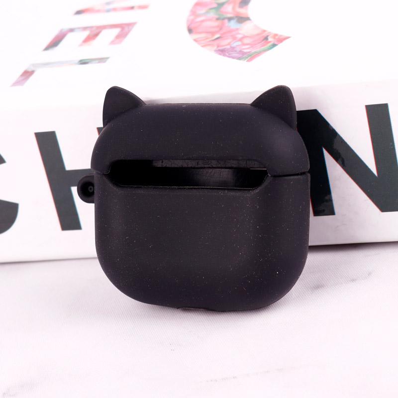 محافظ AirPods 3 سیلیکونی عروسکی پنجه مشکی