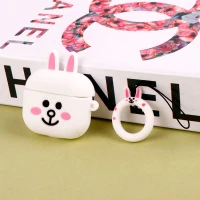 محافظ AirPods 3 سیلیکونی عروسکی خرگوش سفید
