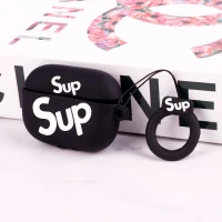 محافظ AirPods Pro سیلیکونی عروسکی Sup مشکی