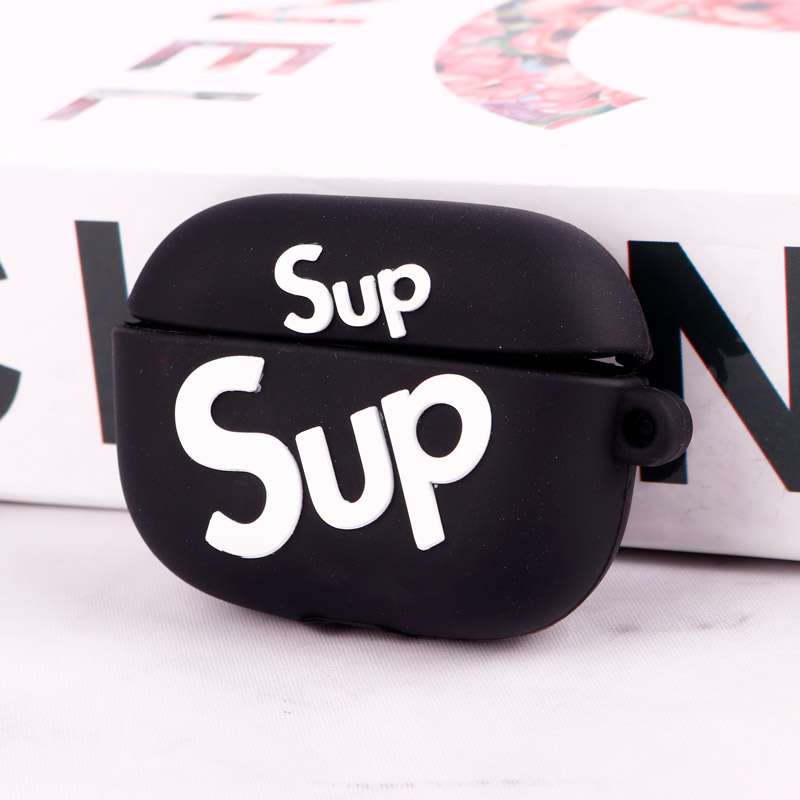 محافظ AirPods Pro سیلیکونی عروسکی Sup مشکی