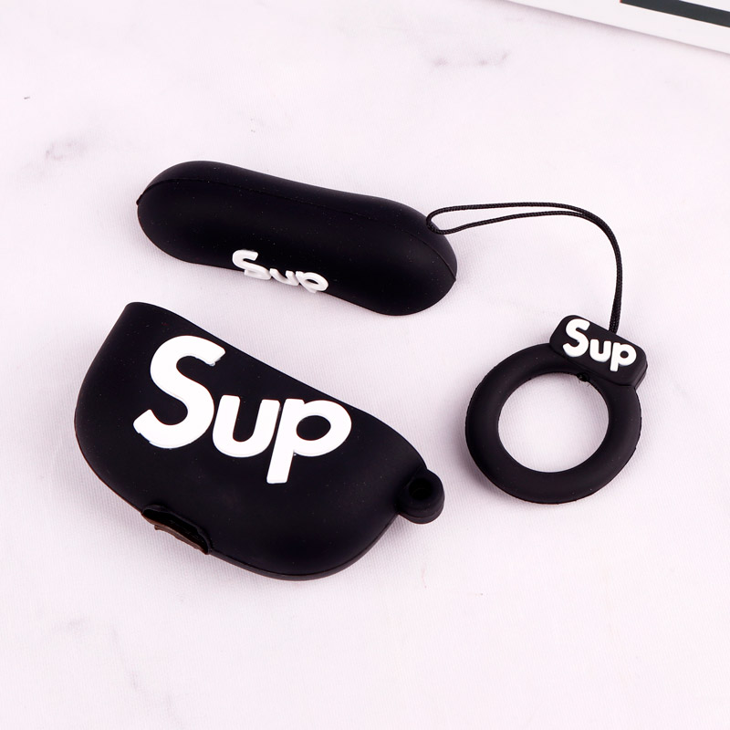 محافظ AirPods Pro سیلیکونی عروسکی Sup مشکی