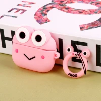 محافظ AirPods Pro سیلیکونی عروسکی قورباغه صورتی
