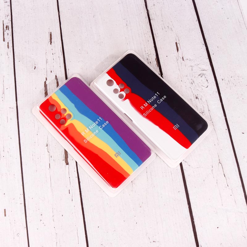 قاب سیلیکونی اورجینال رنگین کمانی محافظ لنزدار Xiaomi Redmi Note 11 5G (China)