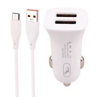 شارژر فندکی فست شارژ Sky Dolphin SZ09V 3.4A 15W + کابل میکرو یو اس بی