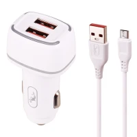 شارژر فندکی فست شارژ Sky Dolphin SZ17V 3.6A 18W + کابل میکرو یو اس بی