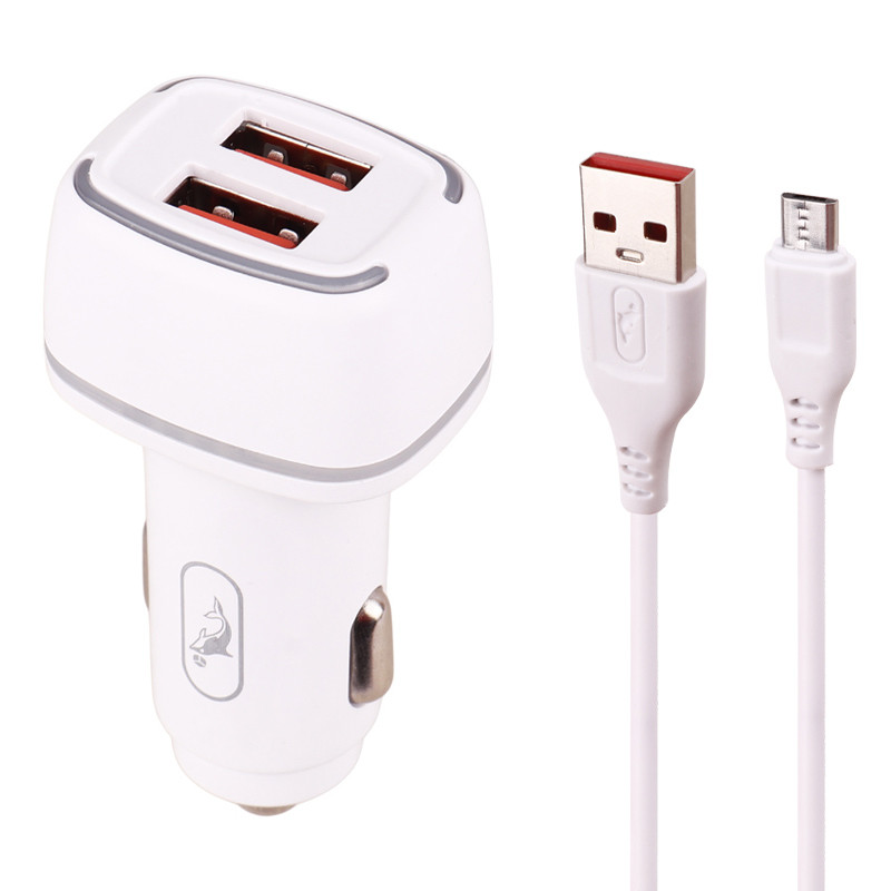 شارژر فندکی فست شارژ Sky Dolphin SZ17V 3.6A 18W + کابل میکرو یو اس بی