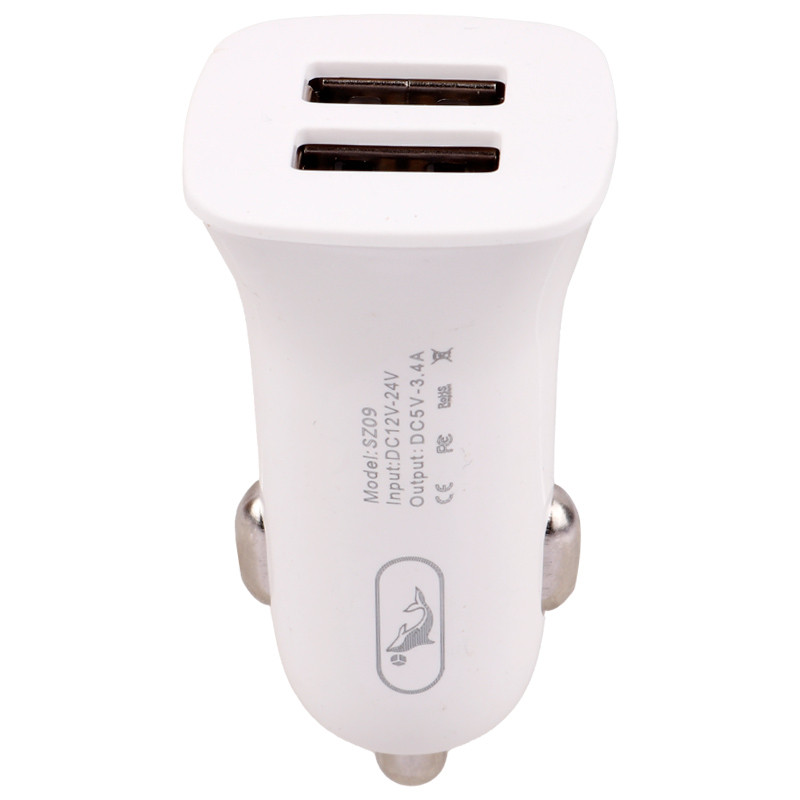 شارژر فندکی فست شارژ Sky Dolphin SZ09V 3.4A 15W + کابل میکرو یو اس بی