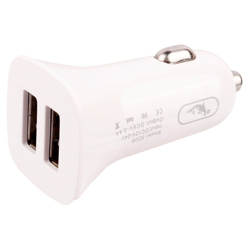 شارژر فندکی فست شارژ Sky Dolphin SZ09V 3.4A 15W + کابل میکرو یو اس بی