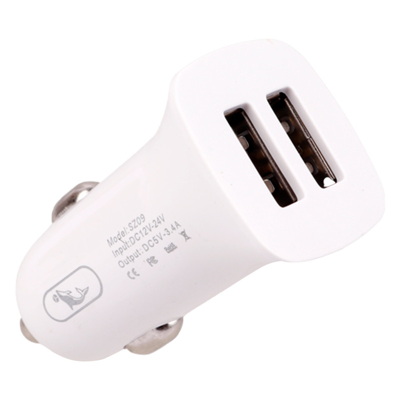 شارژر فندکی فست شارژ Sky Dolphin SZ09V 3.4A 15W + کابل میکرو یو اس بی