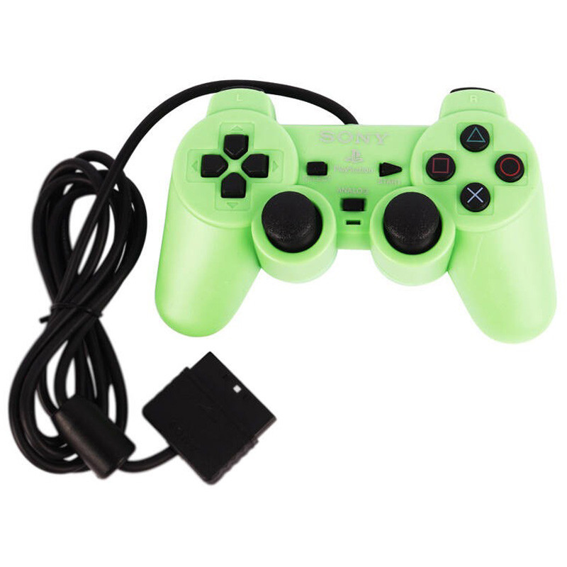 دسته بازی تک شوکدار Sony PS2 قیری سبز