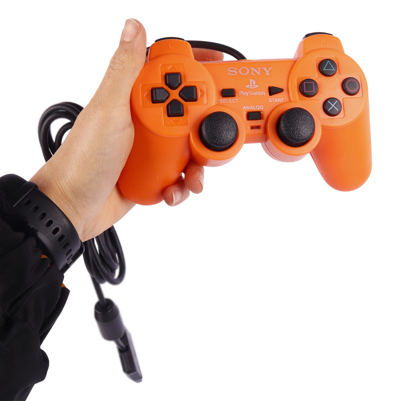 دسته بازی تک شوکدار Sony PS2 قیری نارنجی