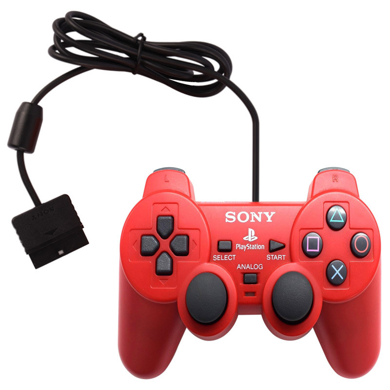 دسته بازی تک شوکدار Sony PS2 قیری قرمز