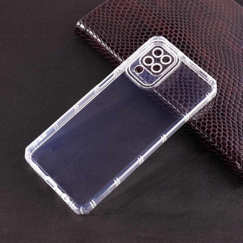 قاب ژله ای بی رنگ سامسونگ Galaxy A12 محافظ لنزدار
