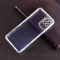 قاب ژله ای بی رنگ سامسونگ Galaxy A12 محافظ لنزدار