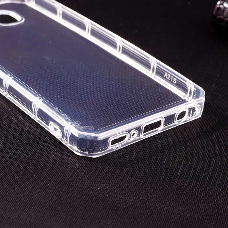 قاب ژله ای بی رنگ سامسونگ Galaxy A21s محافظ لنزدار