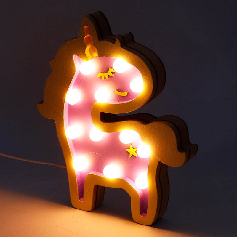 چراغ خواب USB طرح اسب تک شاخ