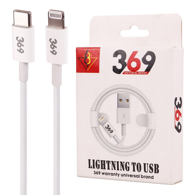کابل تبدیل فست شارژ Universal Brand 369 Type-C To Lightning 2.4A 1m