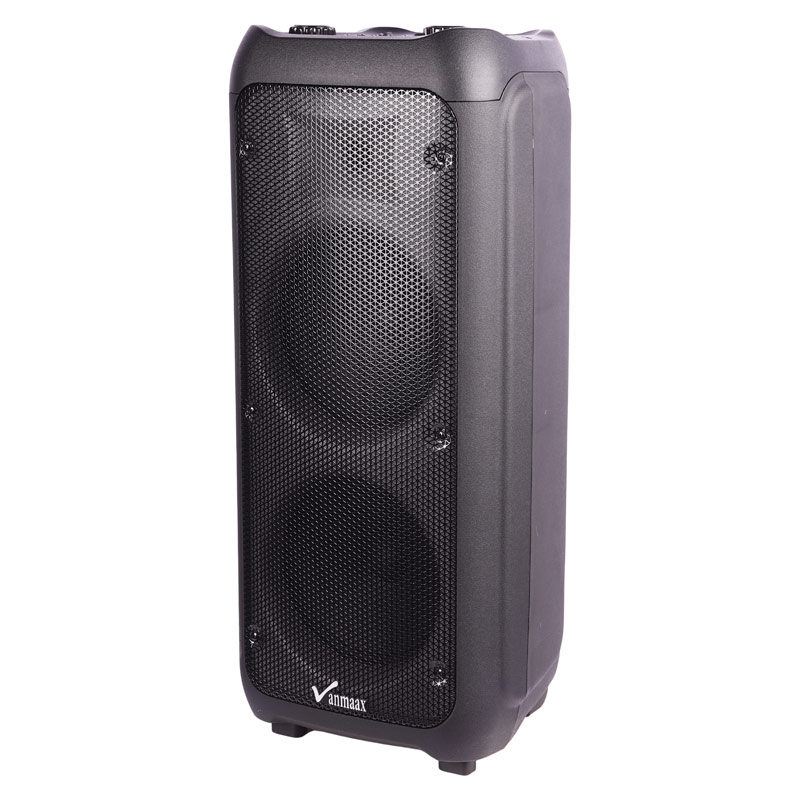 اسپیکر چمدانی بلوتوثی رم و فلش خور Vanmaax MAX-1100 + میکروفون و ریموت کنترل
