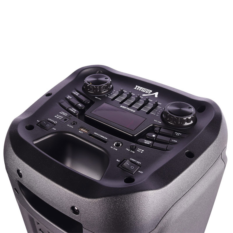 اسپیکر چمدانی بلوتوثی رم و فلش خور Vanmaax MAX-1100 + میکروفون و ریموت کنترل