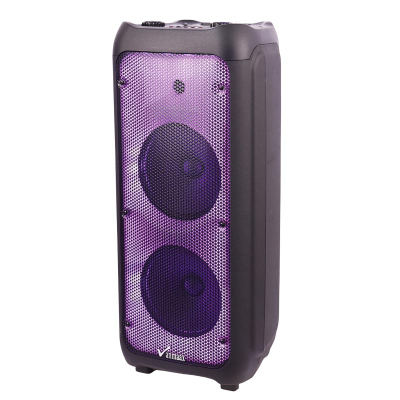 اسپیکر چمدانی بلوتوثی رم و فلش خور Vanmaax MAX-1100 + میکروفون و ریموت کنترل