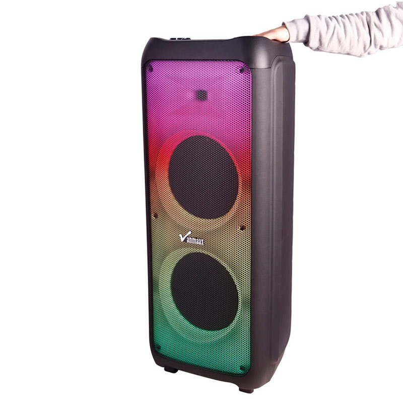 اسپیکر چمدانی بلوتوثی رم و فلش خور Vanmaax MAX-1200 + میکروفون و ریموت کنترل