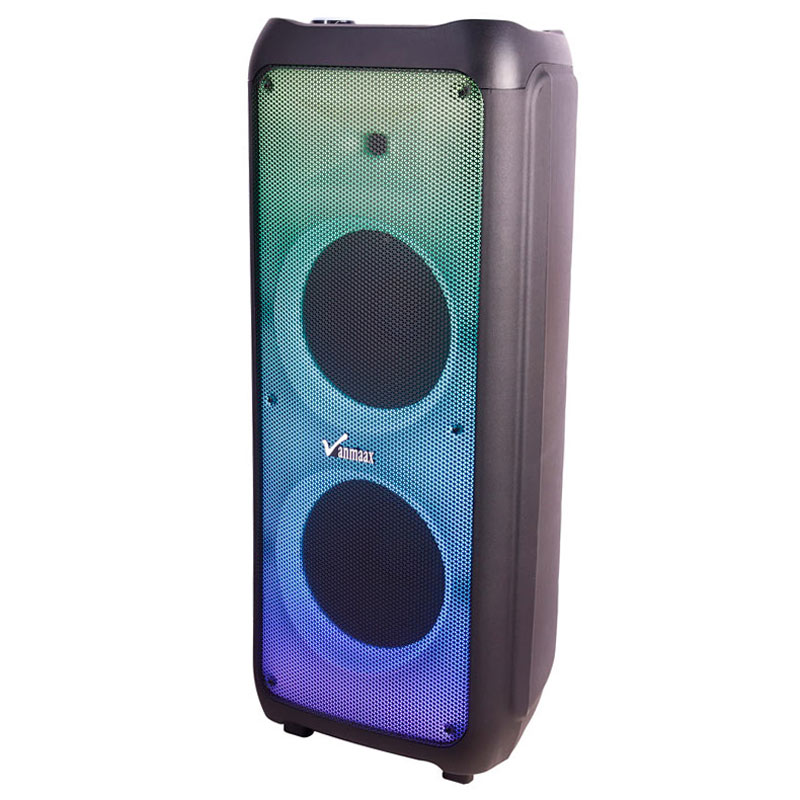 اسپیکر چمدانی بلوتوثی رم و فلش خور Vanmaax MAX-1200 + میکروفون و ریموت کنترل