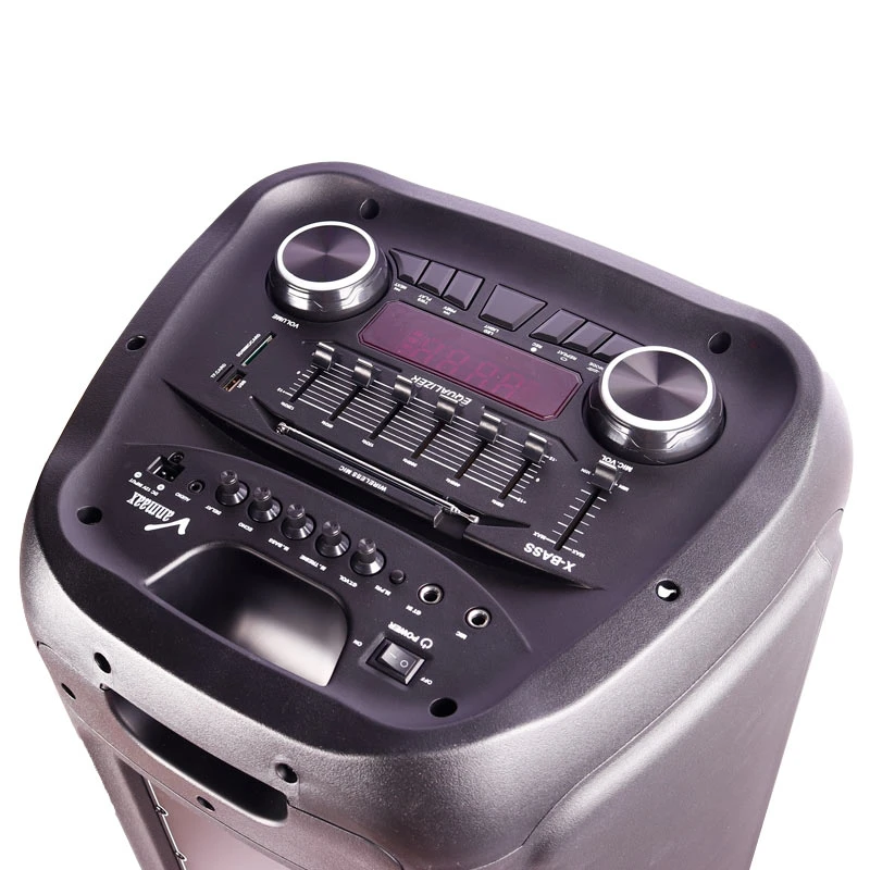 اسپیکر چمدانی بلوتوثی رم و فلش خور Vanmaax MAX-1200 + میکروفون و ریموت کنترل