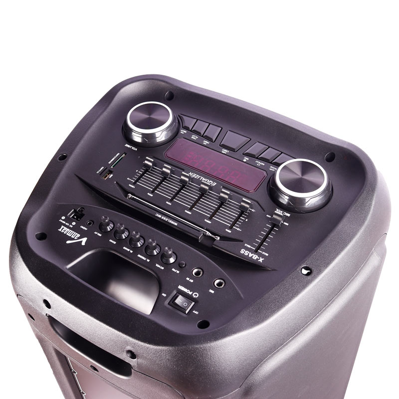 اسپیکر چمدانی بلوتوثی رم و فلش خور Vanmaax MAX-1200 + میکروفون و ریموت کنترل