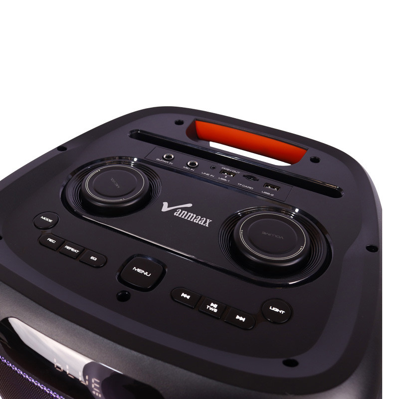 اسپیکر چمدانی بلوتوثی رم و فلش خور Vanmaax MAX-1300 + میکروفون و ریموت کنترل
