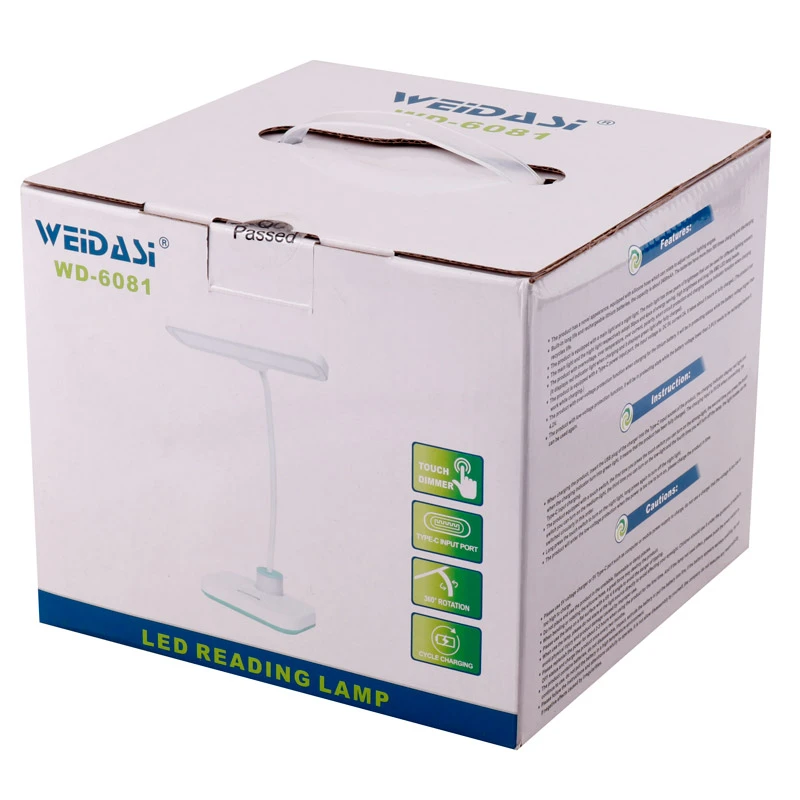 چراغ مطالعه شارژی ویداسی Weidasi WD-6081