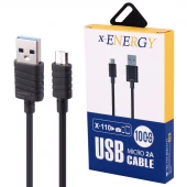 کابل میکرو یو اس بی 2 آمپر ایکس انرژی X-110 طول 1 متر