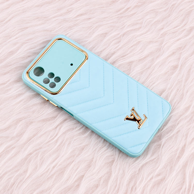 قاب پافر چرمی لوزی محافظ لنزدار Xiaomi Poco M4 Pro