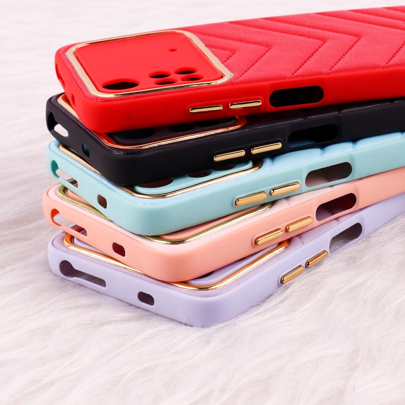 قاب پافر چرمی لوزی محافظ لنزدار Xiaomi Poco M4 Pro
