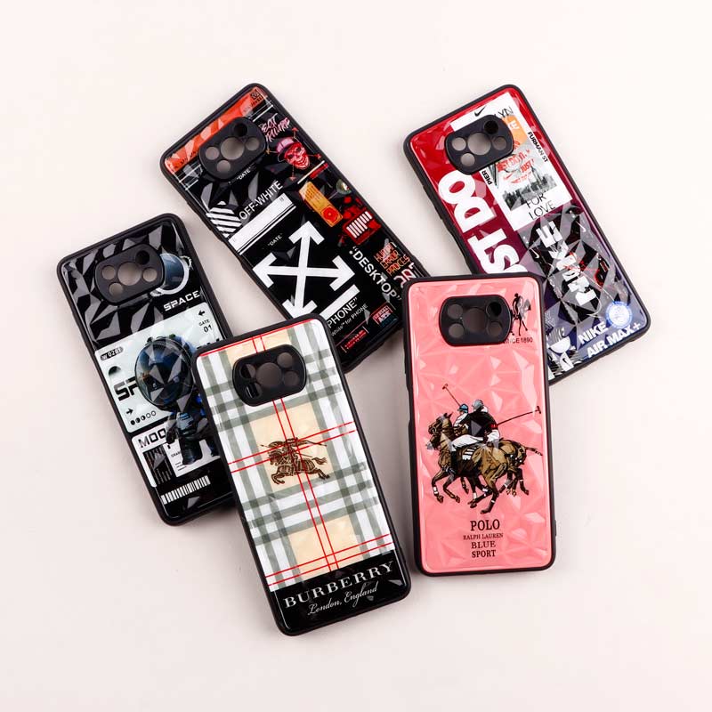 قاب طرحدار پشت برجسته محافظ لنزدار Xiaomi Poco X3