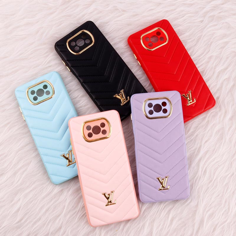 قاب پافر چرمی لوزی محافظ لنزدار Xiaomi Poco X3