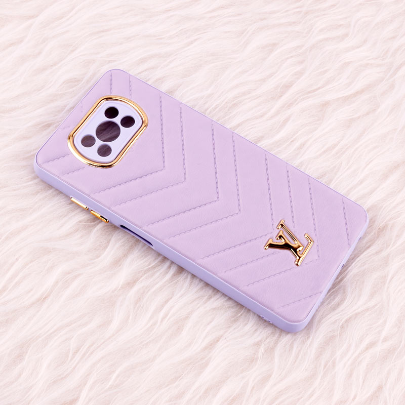 قاب پافر چرمی لوزی محافظ لنزدار Xiaomi Poco X3