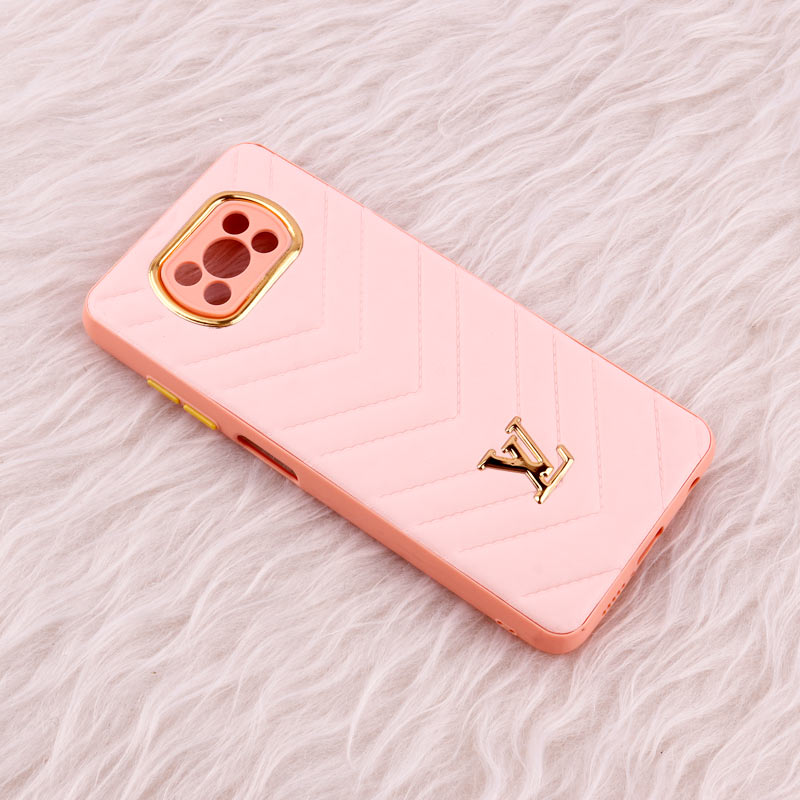 قاب پافر چرمی لوزی محافظ لنزدار Xiaomi Poco X3