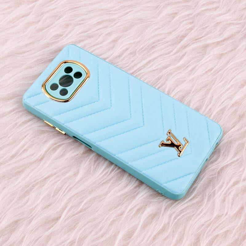 قاب پافر چرمی لوزی محافظ لنزدار Xiaomi Poco X3