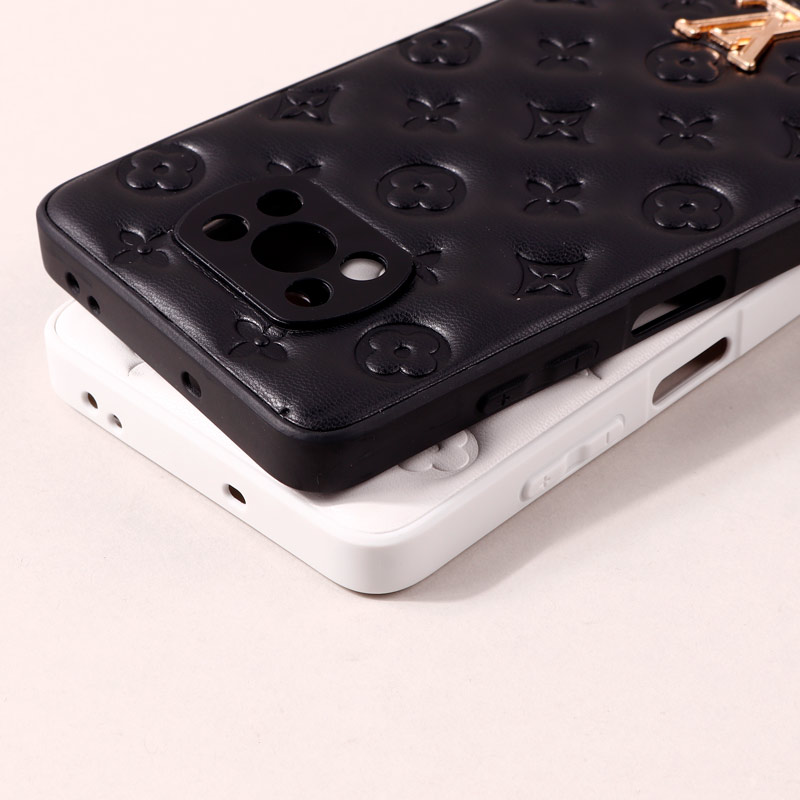قاب پافر چرمی LV محافظ لنزدار Xiaomi Poco X3