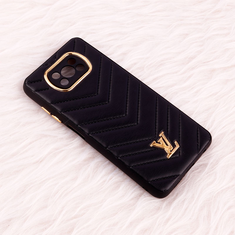 قاب پافر چرمی لوزی محافظ لنزدار Xiaomi Poco X3