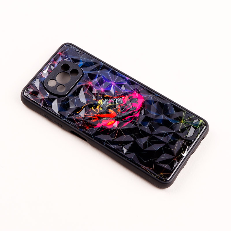 قاب طرحدار پشت برجسته محافظ لنزدار Xiaomi Poco X3