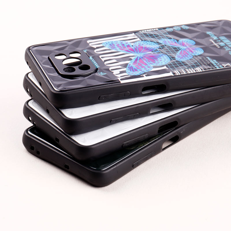 قاب طرحدار پشت برجسته محافظ لنزدار Xiaomi Poco X3