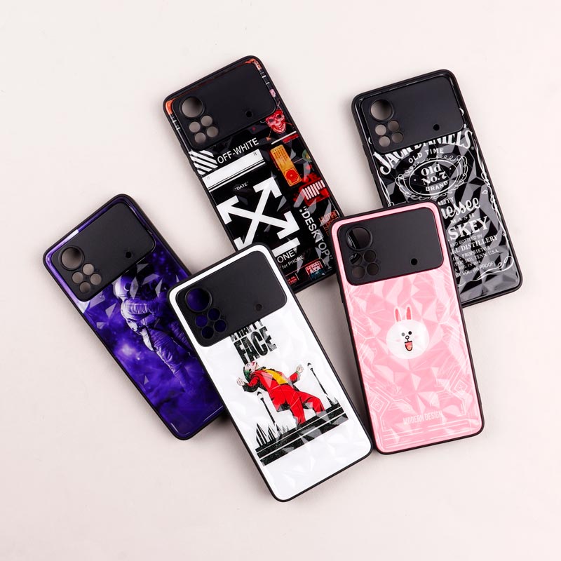 قاب طرحدار پشت برجسته محافظ لنزدار Xiaomi Poco X4 Pro 5G