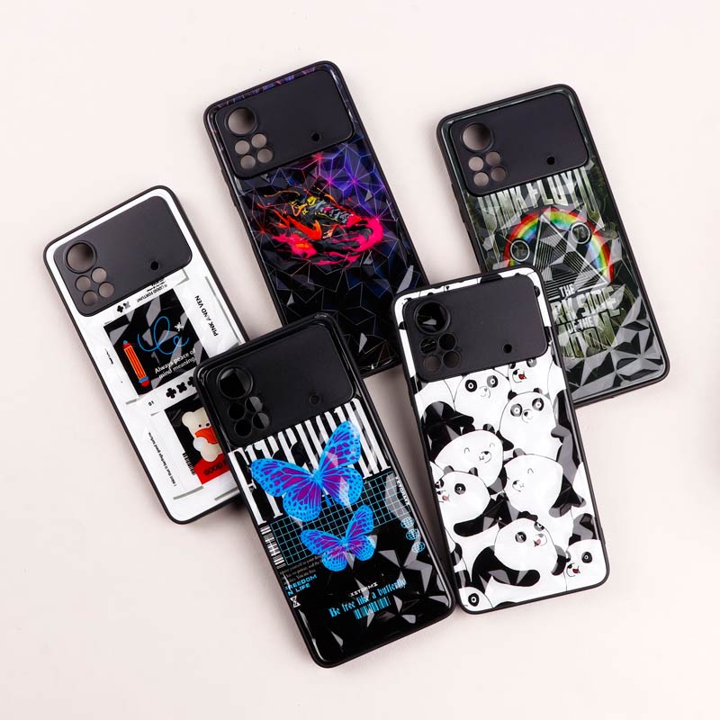 قاب طرحدار پشت برجسته محافظ لنزدار Xiaomi Poco X4 Pro 5G