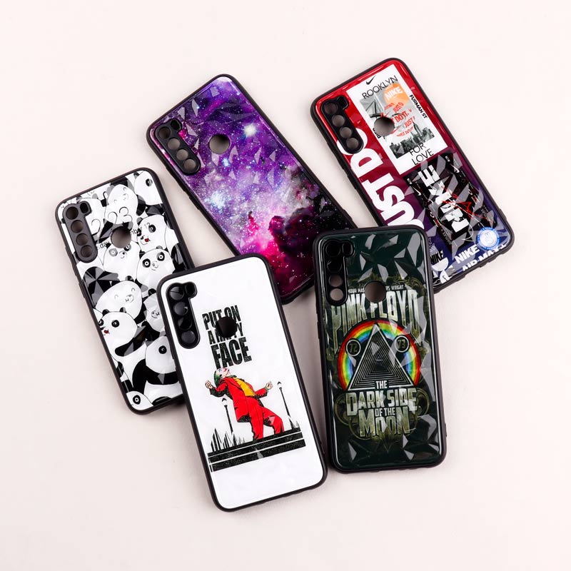 قاب طرحدار پشت برجسته محافظ لنزدار Xiaomi Redmi Note 8