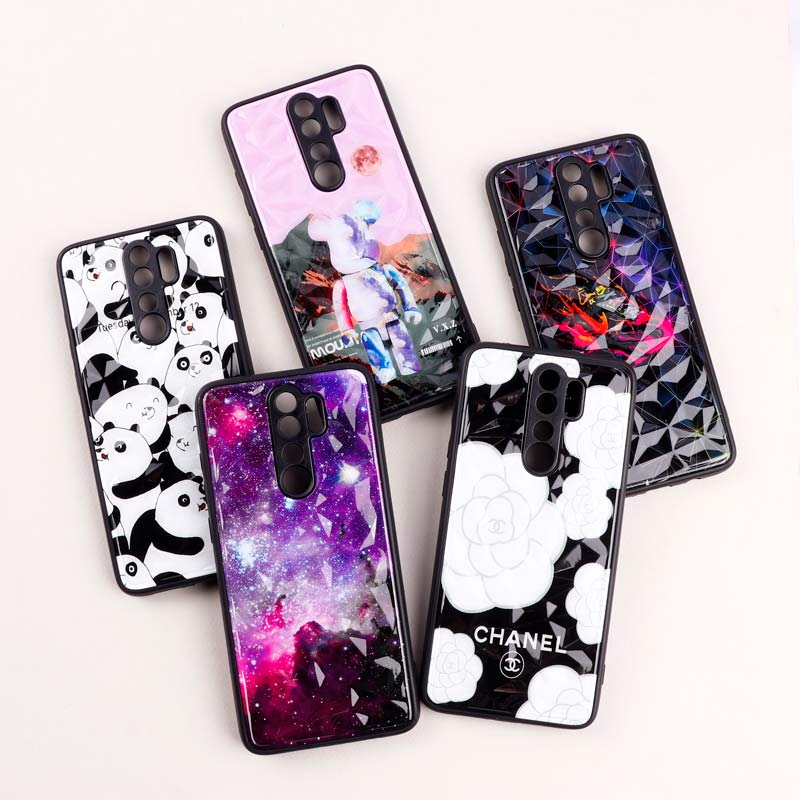 قاب طرحدار پشت برجسته محافظ لنزدار Xiaomi Redmi Note 8 Pro